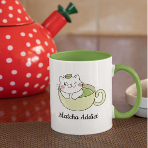 Matcha Cute Cat, Matcha Mugg