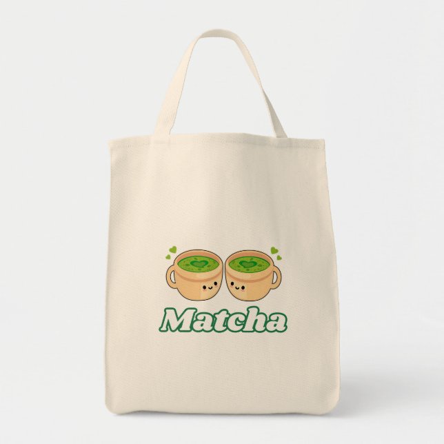 Matcha Cute Kawaii för matcha tea Tygkasse (Framsidan)