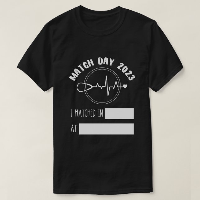 Matcha dagen för framtida bosättning för läkare i  t shirt (Design framsida)
