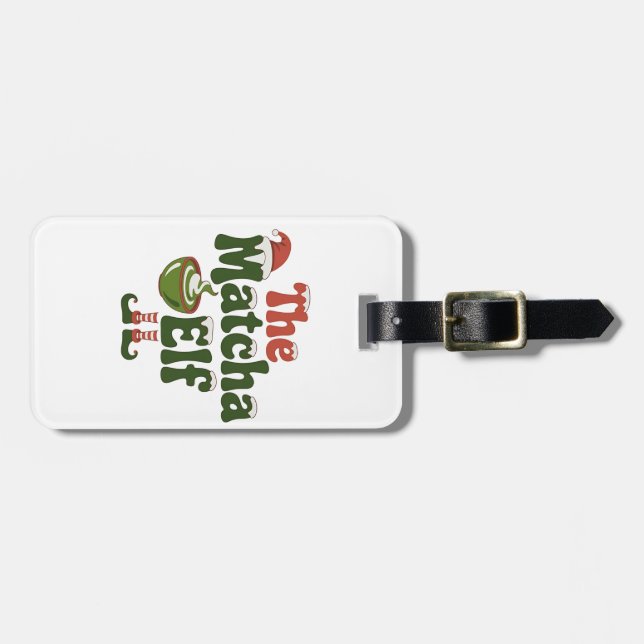 Matcha Elf Magic Jul Drink Bagagebricka (Horisontell Framsida)