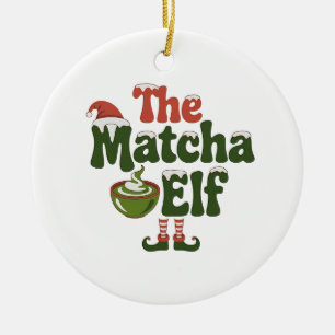 Matcha Elf Magic Jul Drink Julgransprydnad Keramik