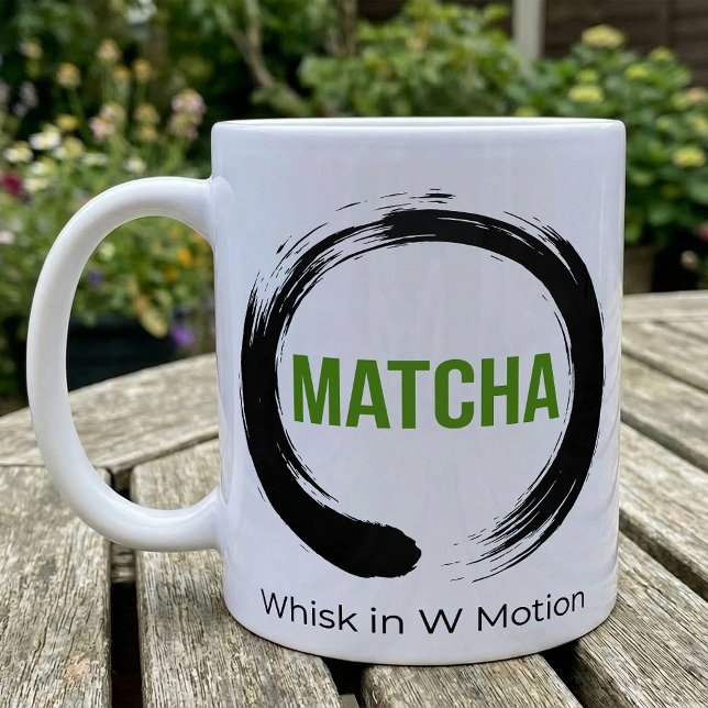 Matcha Enso Circle Whisk W Rörelse Kaffemugg (Skapare uppladdad)