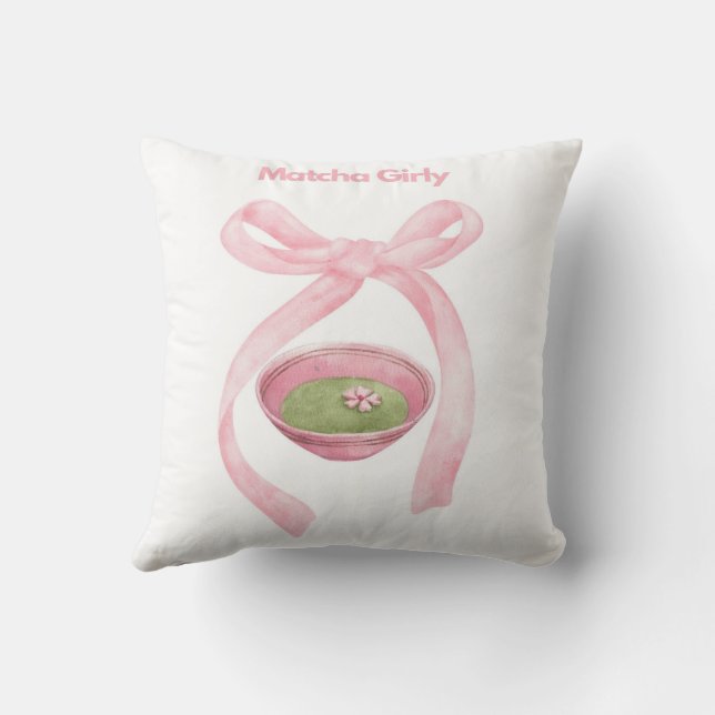 Matcha Girly Pillow Kudde (Baksida)
