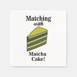 Matcha Grön Tårta Fest Pappersservett