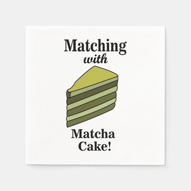 Matcha Grön Tårta Fest Pappersservett (Framsidan)