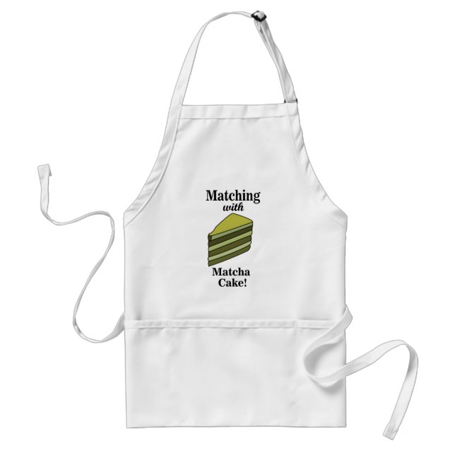 Matcha Grön Tårta Rolig Förkläde (Framsidan)