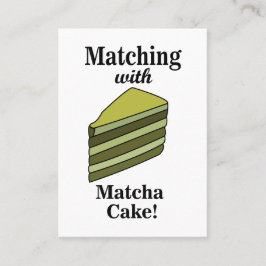 Matcha Grönt Cake Food Visitkort