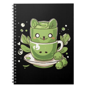 matcha grönt te anteckningsbok
