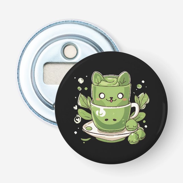 matcha grönt te flasköppnare (Framsidan)