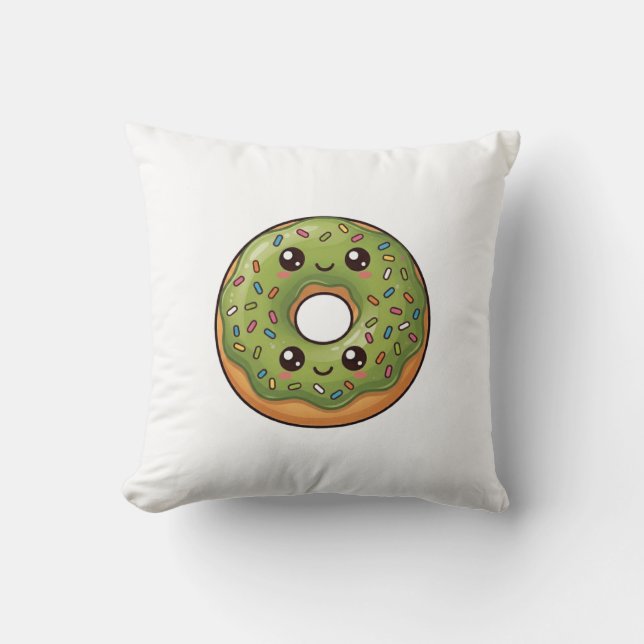 Matcha Grönt Te Munk Kawaii Kudd Kudde (Framsida)