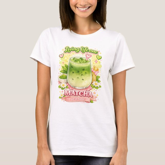 Matcha Grönt Te T Shirt (Framsida)