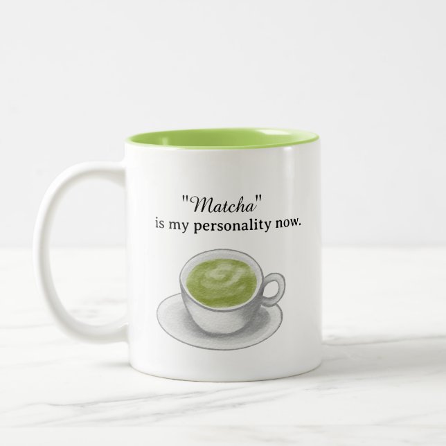 Matcha grönt te Två-Tonad mugg (Vänster)