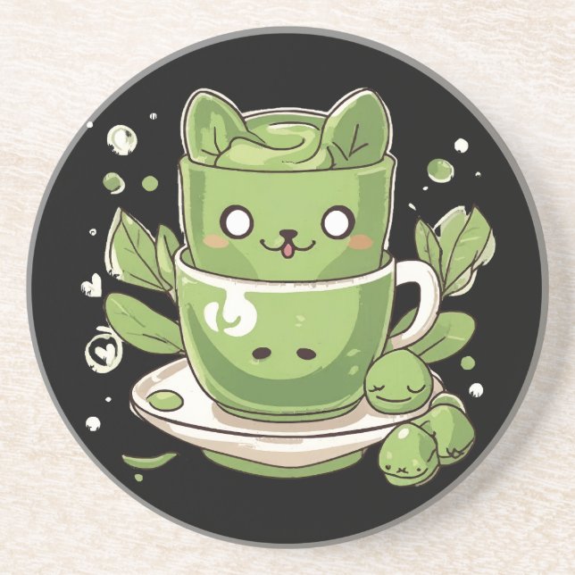 matcha grönt te underlägg (Framsidan)