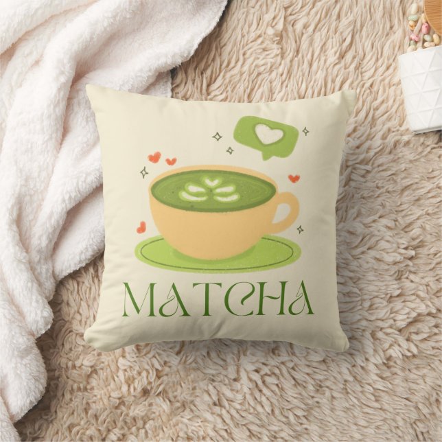 Matcha Grönt Tea, allt är bättre med matcha Kudde (Filt)