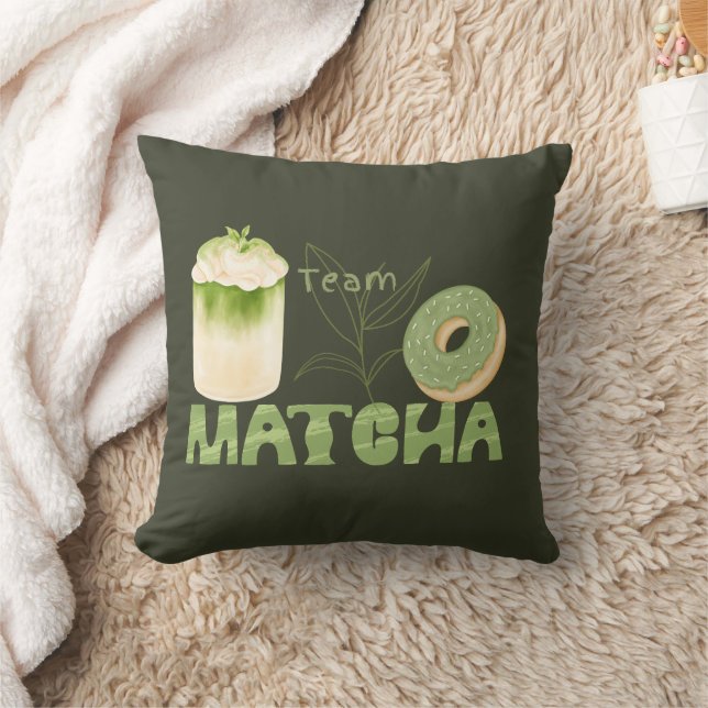 Matcha Grönt Tea, allt är bättre med matcha Kudde (Filt)