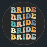Matcha hämta Redo Bride och Groom Bröllop Mat Runt Klistermärke<br><div class="desc">Matchning av matchningsgåvor för Redo och Bröllop från Groom</div>