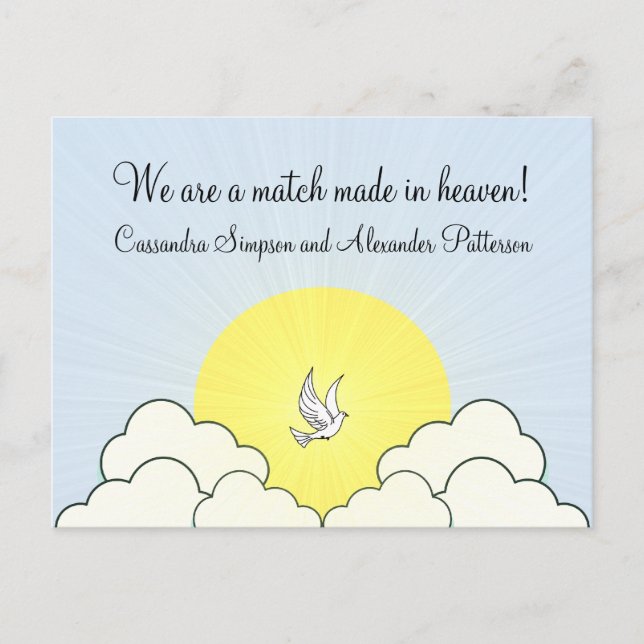 Matcha i himlen Spara datum vykort (Framsida)