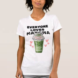 Matcha Iced Latte T-Shirt | Grybgrädda med rött sk