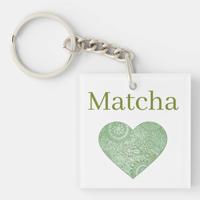 Matcha Kärlek Nyckelring (Framsidan)