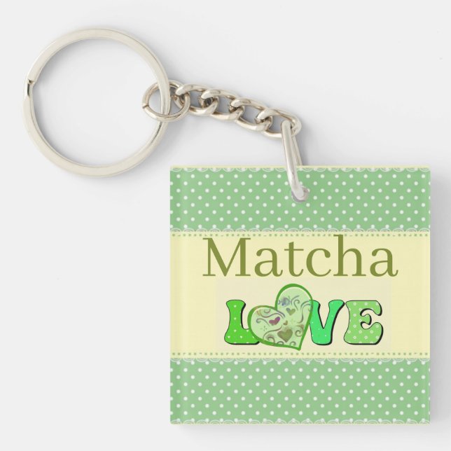 Matcha Kärlek Nykelring (Framsidan)