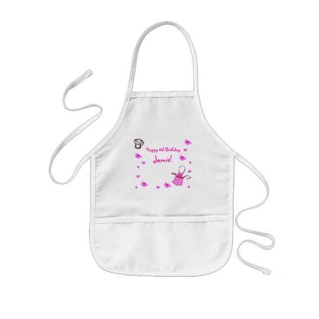 Matcha kockar som förklädet lurar matlagning, barnförkläde (Framsidan)