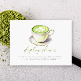 matcha kopp bröllopsdusch Display dusch Tilläggskort