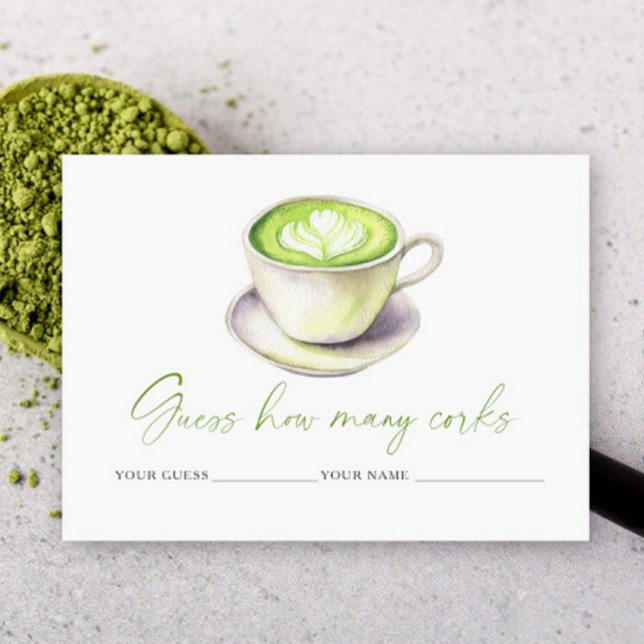 Matcha kopp Hur många korkar bröllopsspel Tilläggskort (Skapare uppladdad)