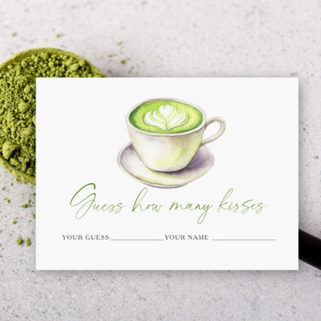 Matcha kopp Hur många kyssar bröllopsspel Tilläggskort (Skapare uppladdad)