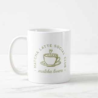 Matcha latte älskare klubb grönt kaffemugg