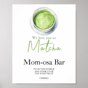 Matcha latte babydusch Momosa pub Poster