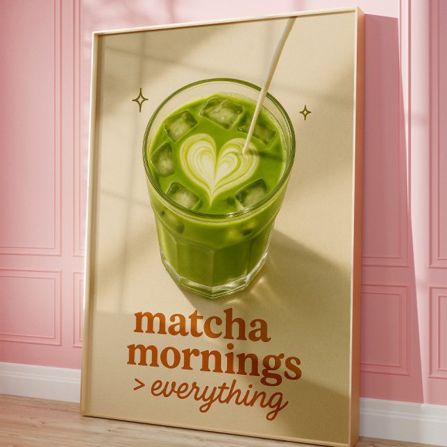 Matcha Latte Kökkencoffee Bar Väggkonst (Skapare uppladdad)