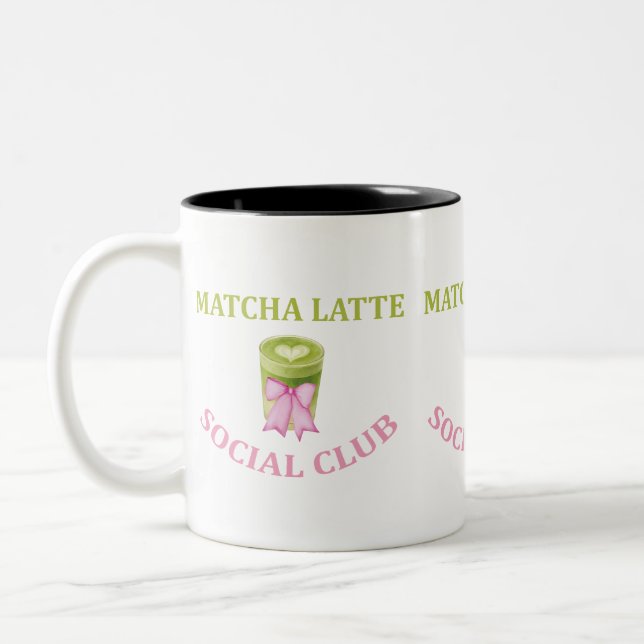 MATCHA LATTE SOCIAL CLUB Två-Tonad MUGG (Vänster)