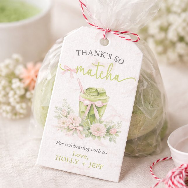 Matcha Love Baby Shower | Grönt te Presentetikett (Skapare uppladdad)
