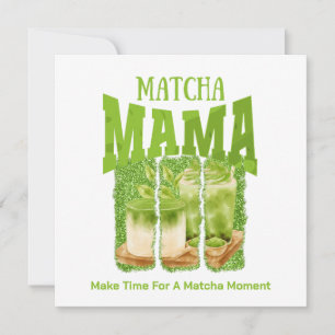 MATCHA MAMMA Grönt Tea Glitter Mamma Gift Cafecore Inbjudningar
