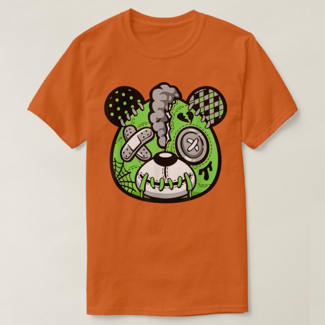 Matcha matchande sensor för grönt Bean Bear Graphi T Shirt (Design framsida)