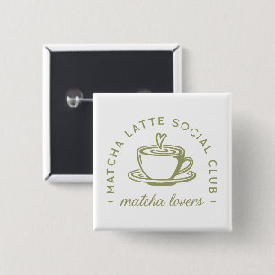 Matcha matchning av älskare-klubb-grönt för latte- knapp