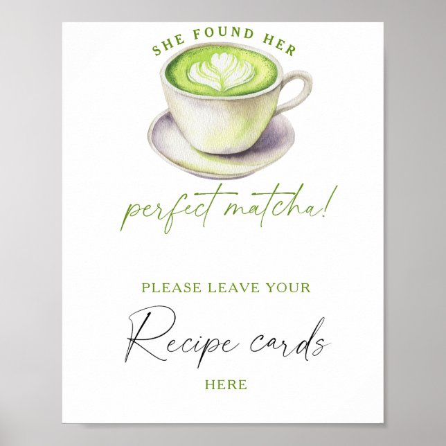 Matcha möhippa Ditt recept-kort här Poster (Framsidan)