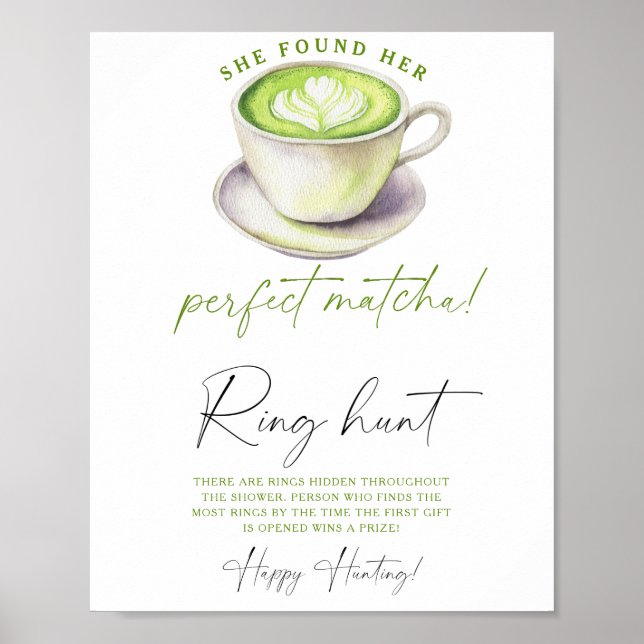 Matcha möhippa Ring-jaktvilt Poster (Framsidan)