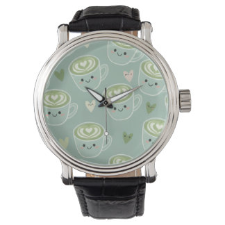 Matcha Moments Watch – Kawaii Green Tea Latte Time Armbandsur