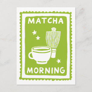 Matcha Morning Grönt Te Kök Vykort