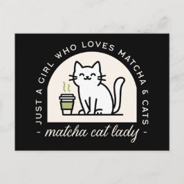 Matcha och katt roliga citat vykort