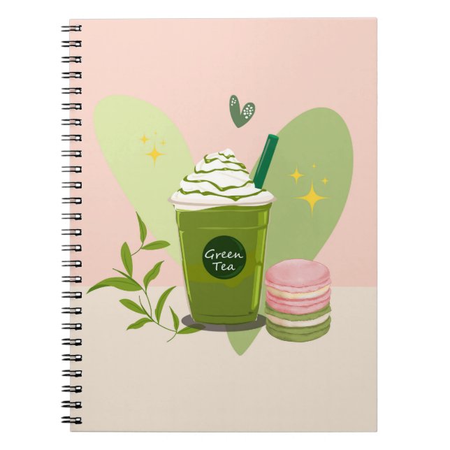 Matcha och Macarons Anteckningsbok (Framsidan)