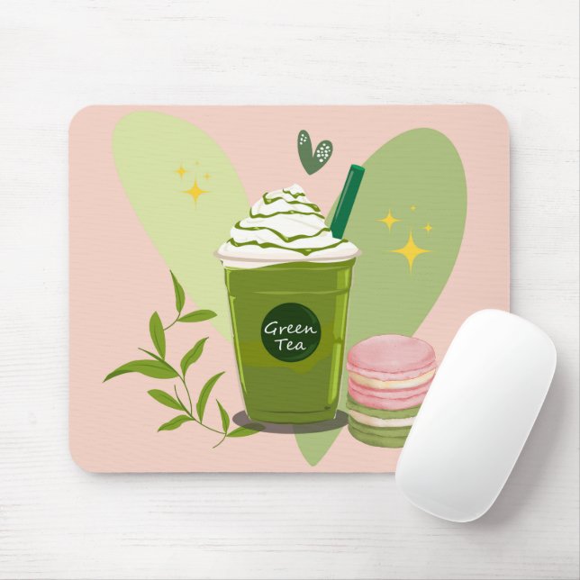 Matcha och Macarons Musmatta (Med mus)