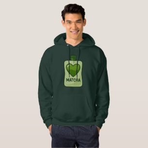 Matcha Serum Pouch med hjärtdesign Hoodie