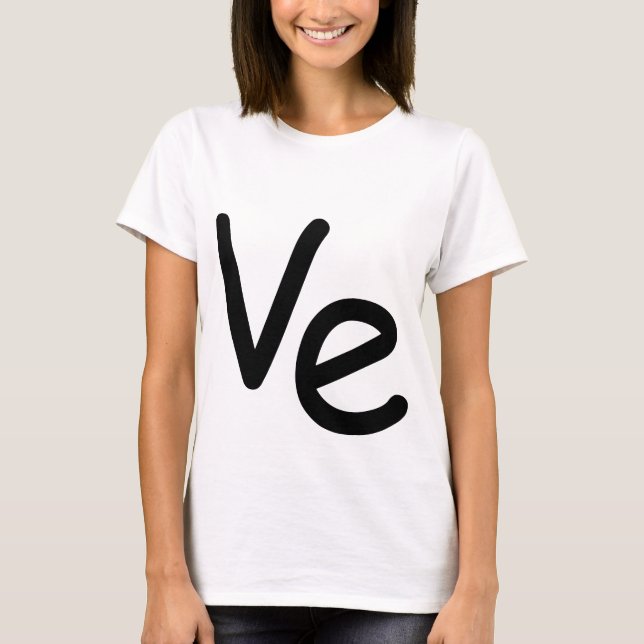 Matcha skjortaflickan för LO VE Tee Shirt (Framsida)