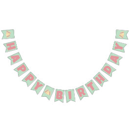 Matcha Strawberry Sandwich Grattis på födelsedagen Vimplar