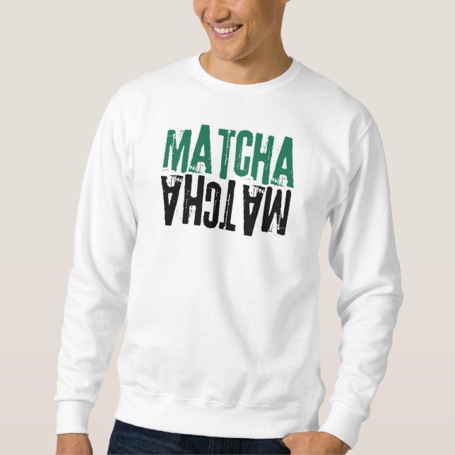 Matcha T-Shirt – Estetisk Matcha Älskare Tee Lång Ärmad Tröja (Framsida)