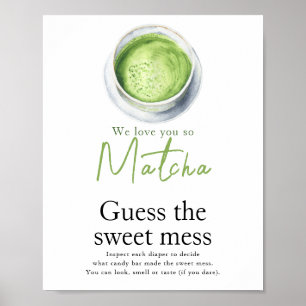 Matcha te baby shower Gissa det söta kaoset Poster
