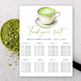 Matcha te Bröllop-sätesdiagram Poster