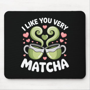 Matcha Te Citat Grönt Te Skämt Jag Gillar Dig Myck Musmatta